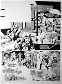 Charlie's Angels - Bosley the Indian Brave (TWO pages) art by Jim Baikie