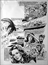 Charlie's Angels - Shark Fishing (TWO pages) art by Jim Baikie