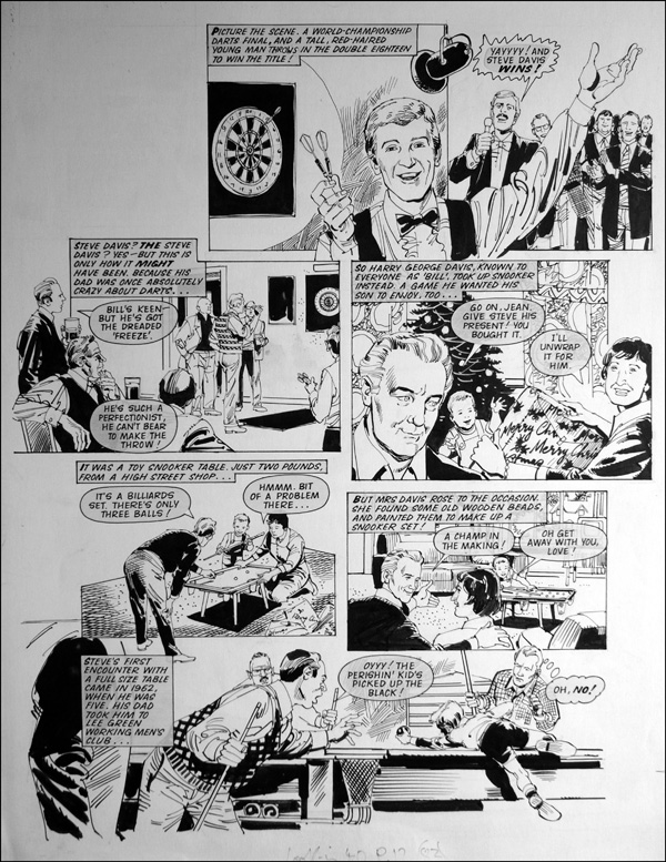 Young Steve Davis (TWO pages) (Originals) by Jim Baikie Art at The Illustration Art Gallery