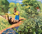 Brer Rabbit and the Tar-boy (Original Macmillan Poster) (Print) art by John Baker at The Illustration Art Gallery