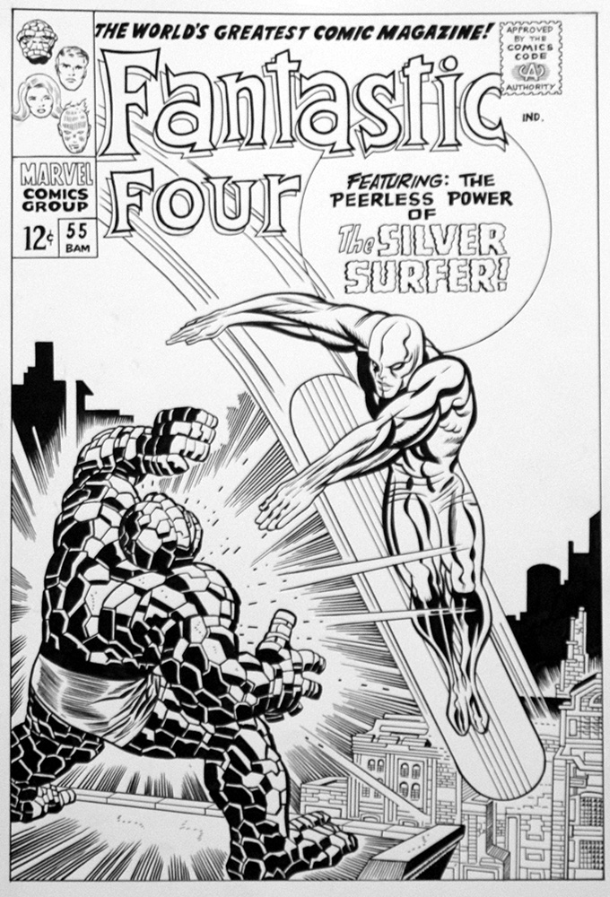 Fantastic Four Issue 55 cover re-creation (Original) art by Bambos (Georgiou) Art at The Illustration Art Gallery