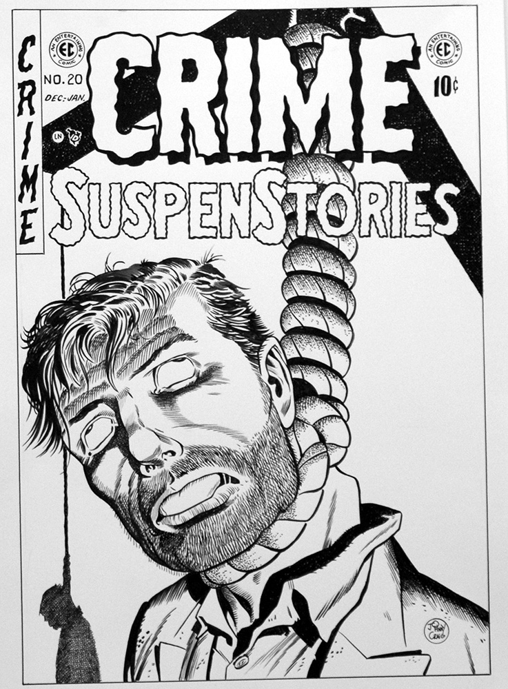 Crime SuspenStories Issue 20 cover Re-Creation (Original) art by Bambos (Georgiou) Art at The Illustration Art Gallery