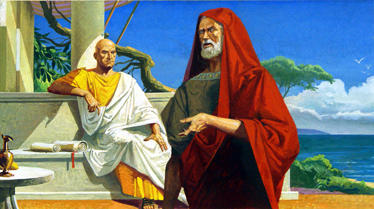 Hannibal and Scipio Africanus (Original) by Severino Baraldi at The Illustration Art Gallery