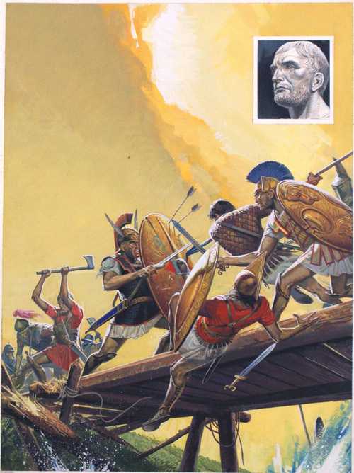 Battle at the Birth of the Roman Empire (Original) by Severino Baraldi Art at The Illustration Art Gallery