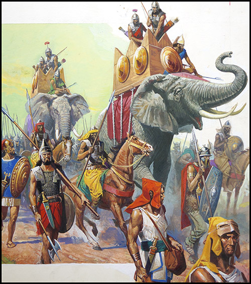 Hannibal's Troops (Original) by Severino Baraldi at The Illustration Art Gallery