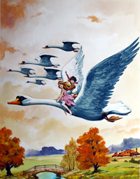 A Magic Swan Ride art by Luis Bermejo