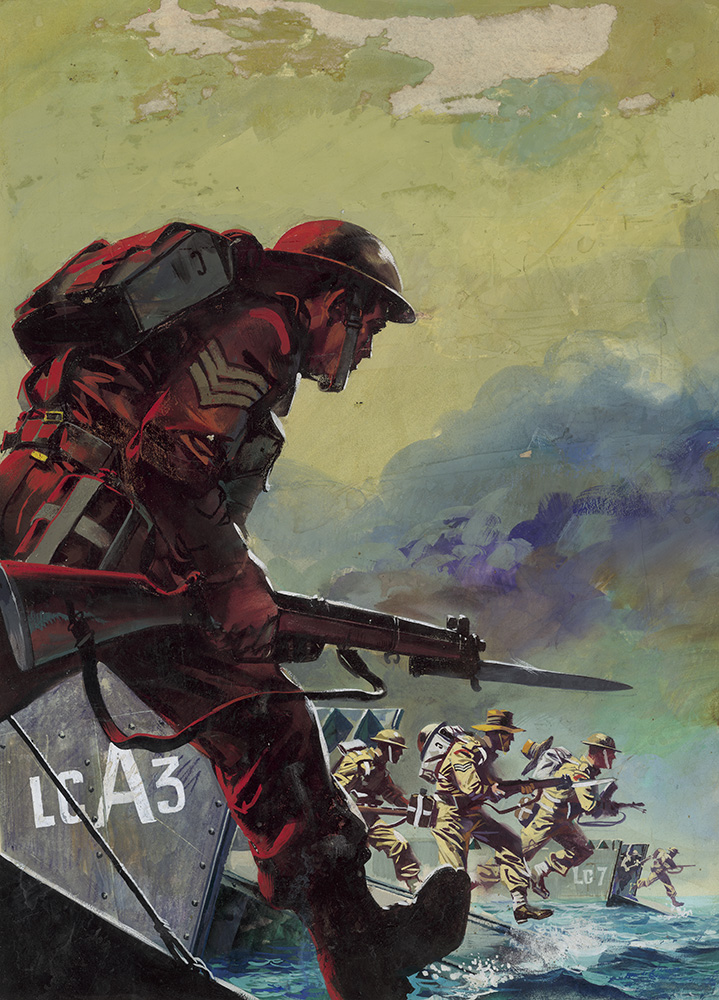 War At Sea Picture Library cover #9  'Down Ramps' (Original) art by Alessandro Biffignandi at The Illustration Art Gallery