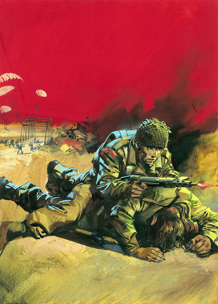 War Picture Library cover #194  'Sky Troop' (Original) art by Alessandro Biffignandi Art at The Illustration Art Gallery