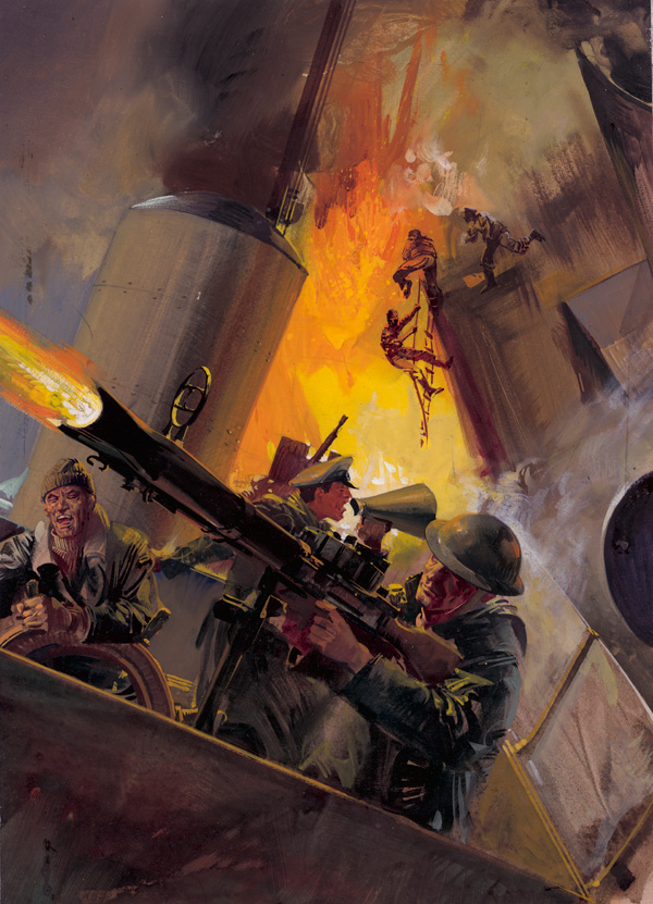 War Picture Library cover #282  'Due North to Death' (Original) by Alessandro Biffignandi at The Illustration Art Gallery