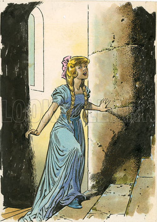 Sleeping Beauty: The Princess Climbs the Tower (Original) by Sleeping Beauty (Blasco) Art at The Illustration Art Gallery