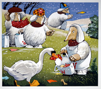 The Wombles: The Tidy Swan (TWO pages) (Originals)