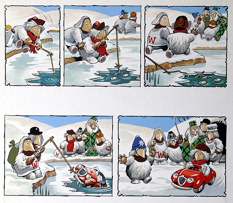The Wombles - Go Fishing (Original) by The Wombles (Blasco) Art at The Illustration Art Gallery