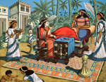 An Evening Meal in ancient Babylon (Original Macmillan Poster) (Print)