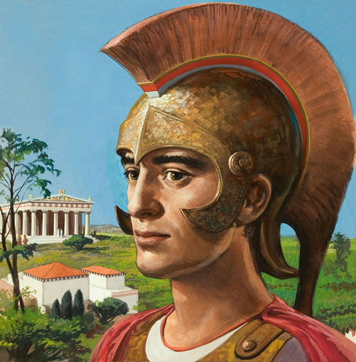 The Splendour of Ancient Greece (Original) by Ralph Bruce at The Illustration Art Gallery