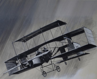 John Moore-Brabazon, the first Englishman to fly in England art by Ray Calloway