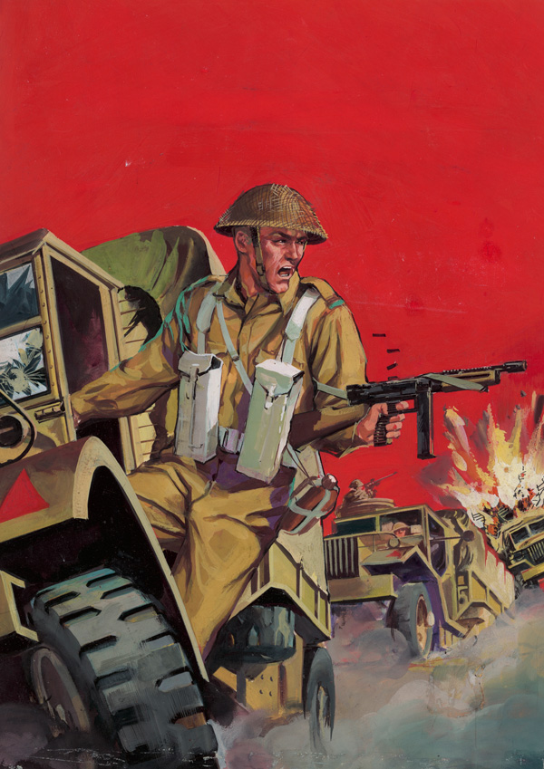 War Picture Library cover #69  'The Hungry Guns' (Original) by Nino Caroselli at The Illustration Art Gallery