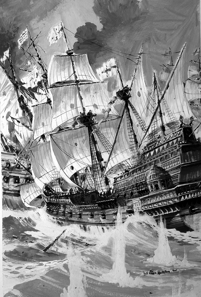 Disaster for the Spanish Armada (Original) art by Other Military Art (Coton) at The Illustration Art Gallery
