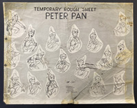 Disney's Peter Pan Used Ozalid- Sellotaped (Original)