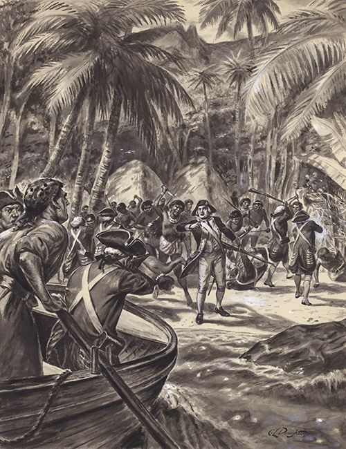 The Death of Captain Cook (Original) (Signed) by British History (Doughty) at The Illustration Art Gallery