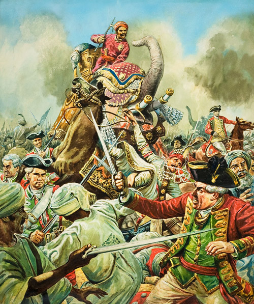 Robert Clive And The Battle Of Arcot (Original) by British History (Doughty) at The Illustration Art Gallery