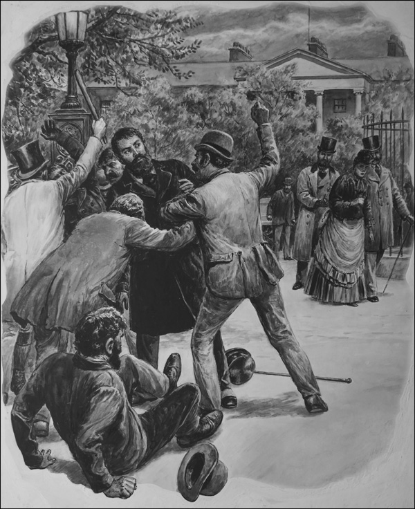 The Phoenix Park Murders of 1882 (Original) by Cecil Doughty Art at The Illustration Art Gallery
