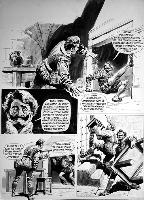 A Sword for the Stadtholder - Up in Smoke (TWO pages) (Originals) by Sword for the Stadtholder (Doughty) at The Illustration Art Gallery