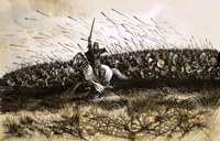 The French Army Under a Hail Of Arrows at Agincourt (Original)