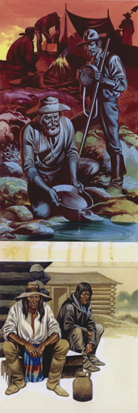 Gold Panning in the Reservations art by Ron Embleton