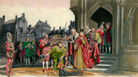 Sir Walter Raleigh puts down his cloak for Queen Elizabeth I (Original)