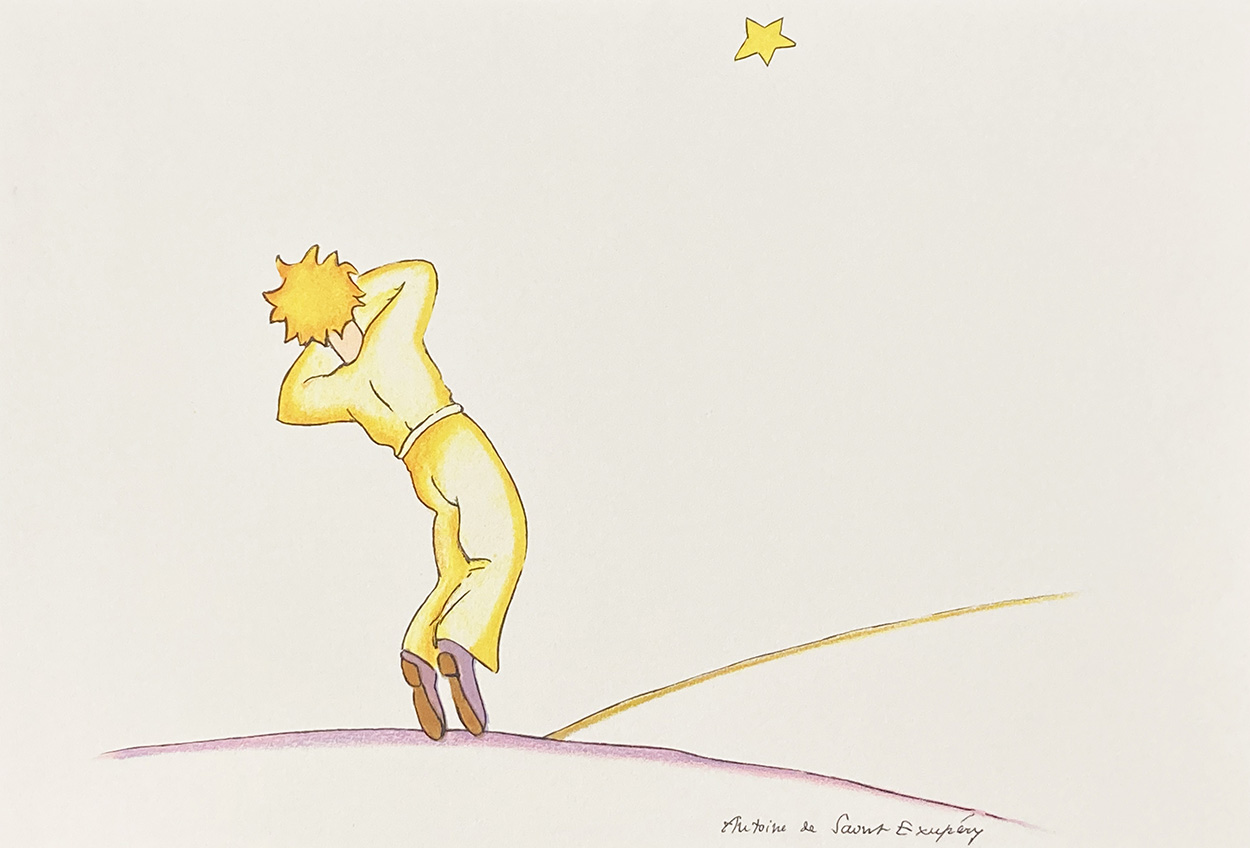 The Little Prince Returns to His Home Planet (Limited Edition Print) art by Antoine de Saint Exupery Art at The Illustration Art Gallery