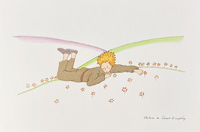 The Little Prince lying on the grass (Limited Edition Print)