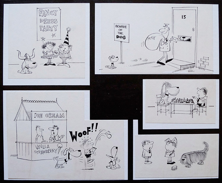 Fun with Fiddy: Doggy Buffoonery! (Original) by Roland Fiddy at The Illustration Art Gallery