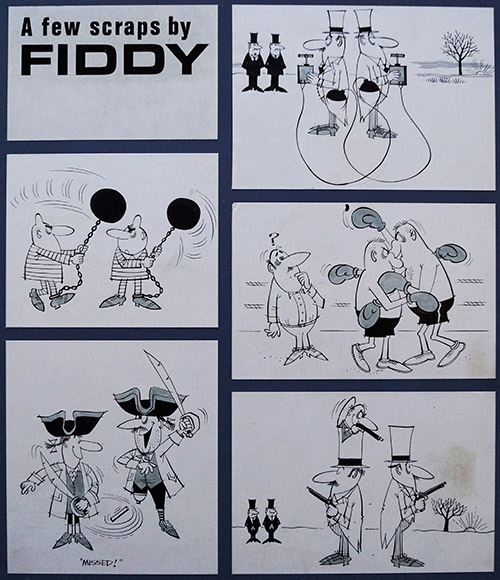 Fun with Fiddy: A Few Scraps (Original) by Roland Fiddy at The Illustration Art Gallery