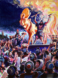 Worshipping The Golden Calf art by Robert Forrest