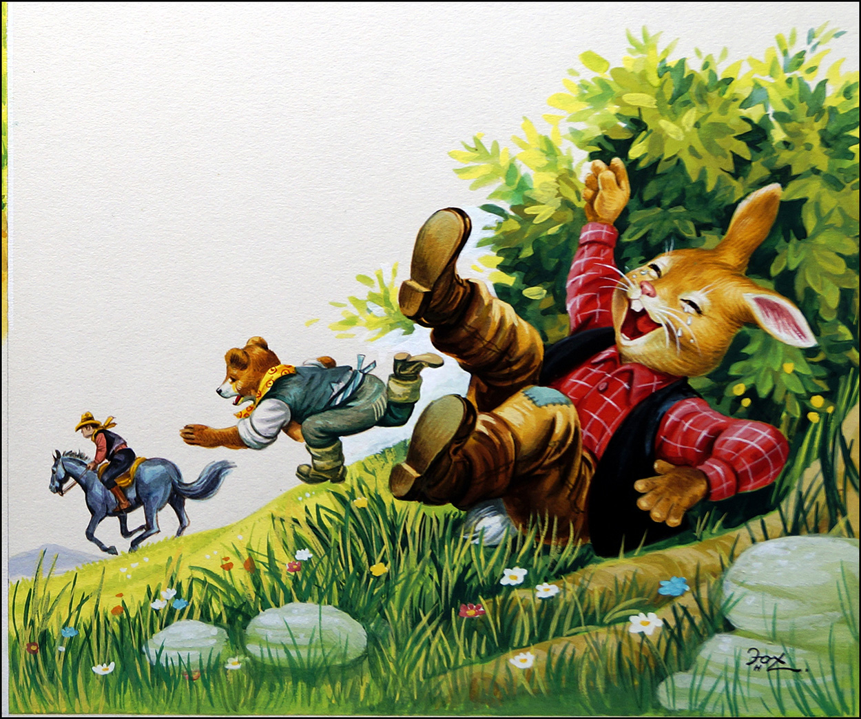 Brer Rabbit: He Went Tat-A-Way (Original) (Signed) art by Henry Fox at The Illustration Art Gallery