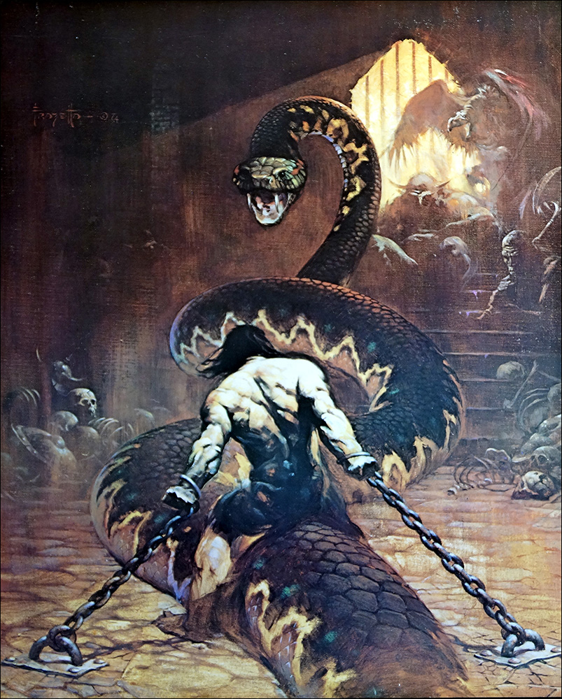 Chained (Print) art by Frank Frazetta Art at The Illustration Art Gallery