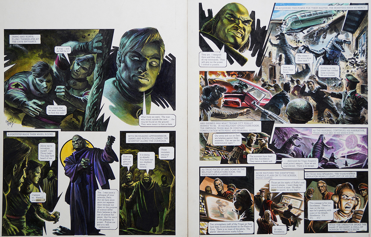 No Mercy from 'The Monsters of Caton' (TWO pages) (Originals) (Signed) art by The Trigan Empire (Oliver Frey) at The Illustration Art Gallery