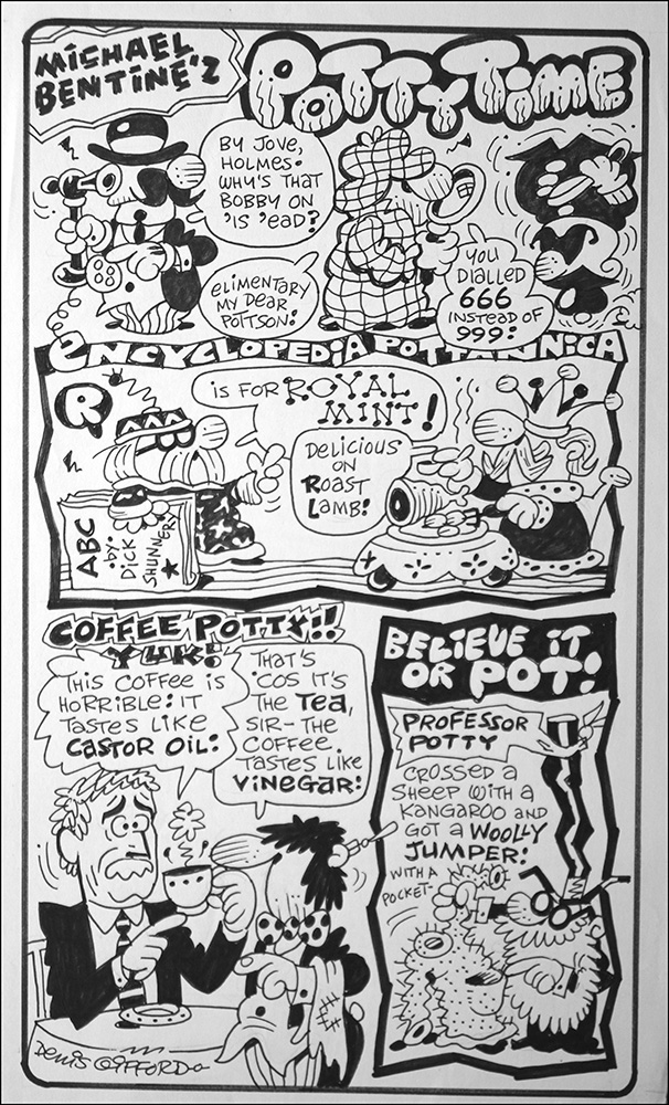 Michael Bentine's Potty Time: Nok Nok (Original) (Signed) art by Denis Gifford at The Illustration Art Gallery