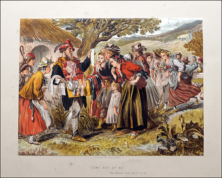 Scenes from Shakespeare - The Winter's Tale (Print) by Sir John Gilbert at The Illustration Art Gallery