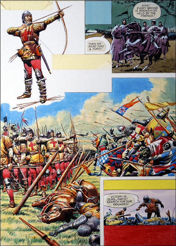 The Battle of Agincourt (Original) by Alberto Giolitti Art at The Illustration Art Gallery