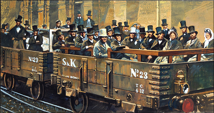 Building the London Underground (Original) by Harry Green at The Illustration Art Gallery