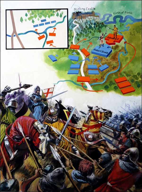 The Battle of Bannockburn (Original) by Harry Green Art at The Illustration Art Gallery