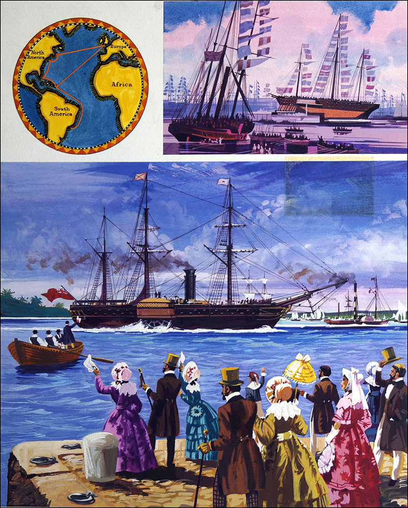 RMS Britannia (Original) art by Harry Green at The Illustration Art Gallery