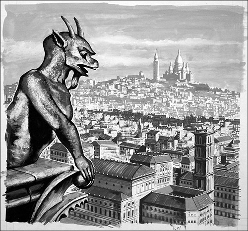 What Is A Gargoyle (Original) (Signed) by Harry Green at The Illustration Art Gallery