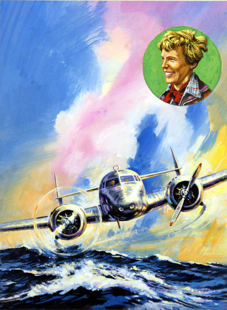 Amelia Earhart (Original) art by Harry Green at The Illustration Art Gallery
