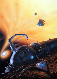 Repair at Black Hole Magazine of Fantasy and SF cover (Original) (Signed)