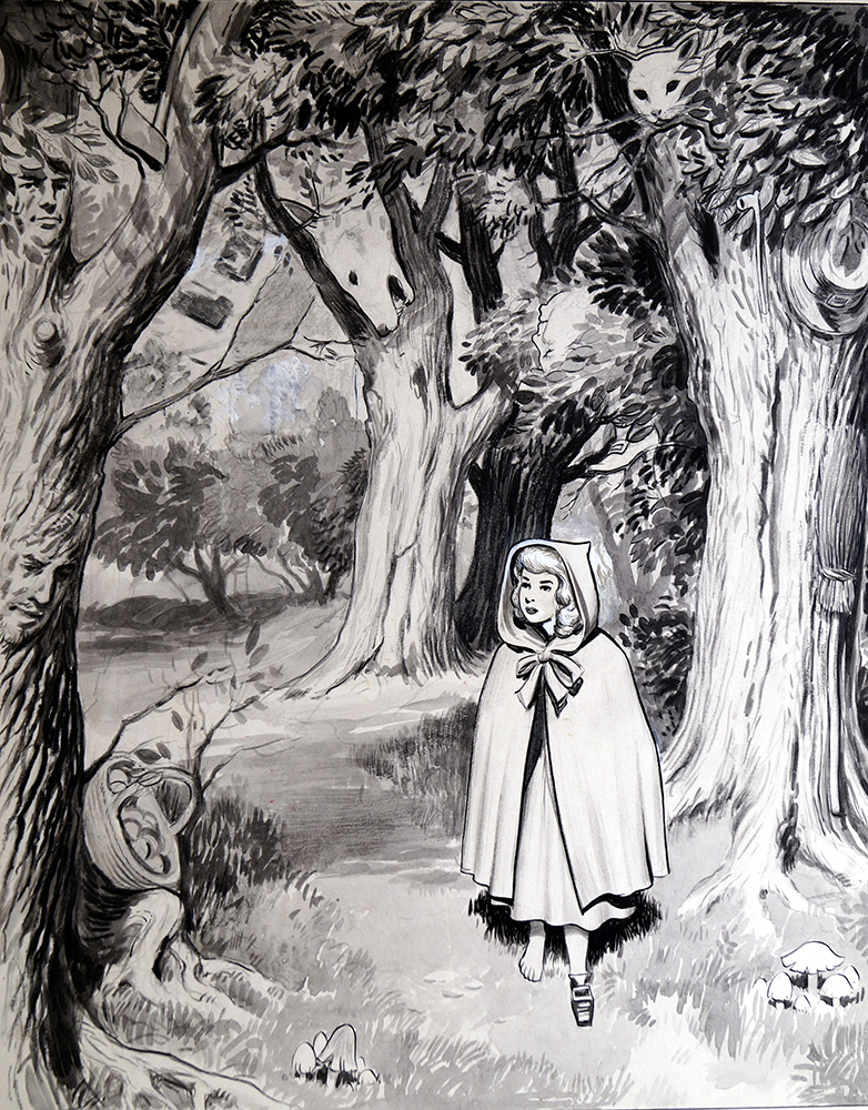 Little Red Riding Hood (Original) (Signed) art by Don Harley Art at The Illustration Art Gallery