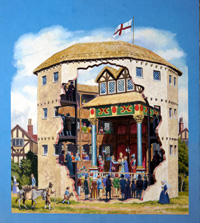 The Original Globe Theatre art by Donald Hartley