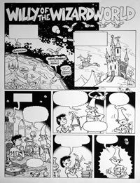 Willy of the Wizard World (TWO pages) art by Mike Higgs