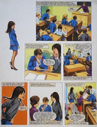 Enid Blyton's The Naughtiest Girl in the School: The Buzz (THREE pages) art by Tony Higham